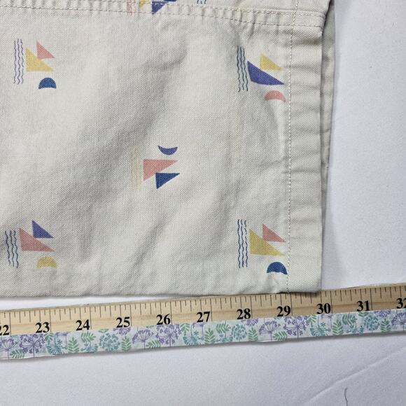 Wallace & Barnes Carpenter Canvas Double Knee AOP Sailboat Cream Tan Y2K 36x30 - Picture 9 of 10